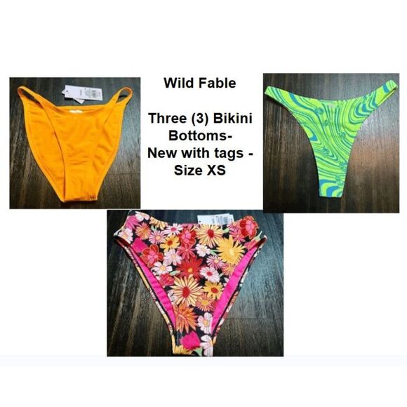 Wild Fable - Lot of 3 NWT Swim bottoms size XS - Picture 6 of 6